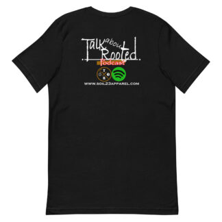 Black Talk About Rooted Christian T-Shirt - Soil23 Apparel